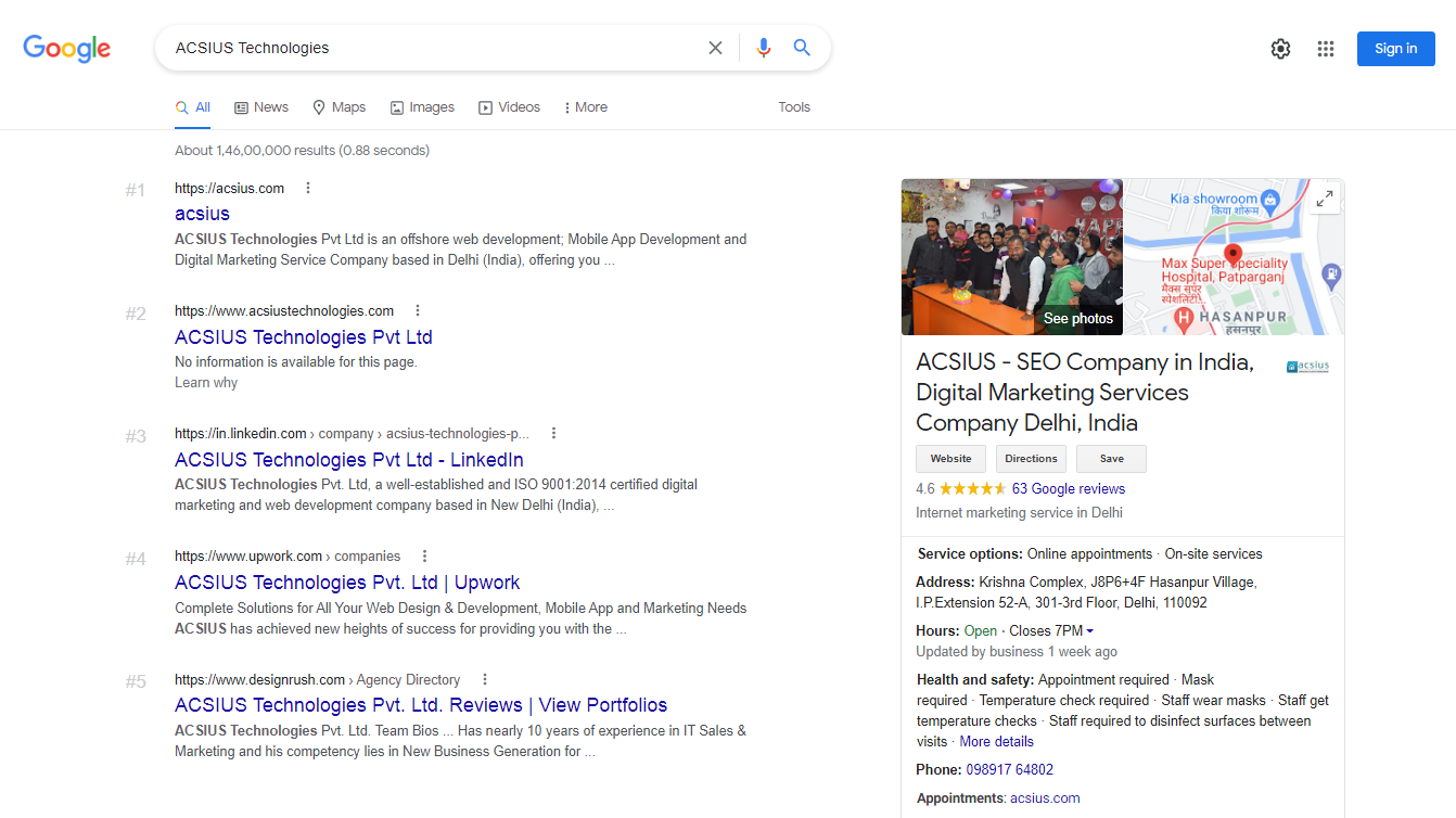 Google My Business Profiles